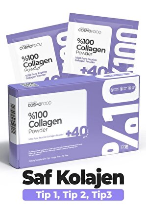 CosmoFood %100 Collagen Powder +40 Saf Kolajen