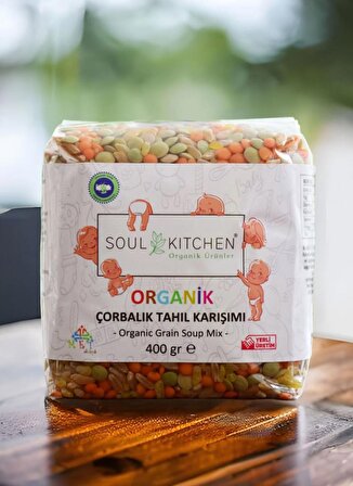 Soul Kitchen Organik Ürünler Organik Bebek Çorbalık Tahıl Karışımı 400gr