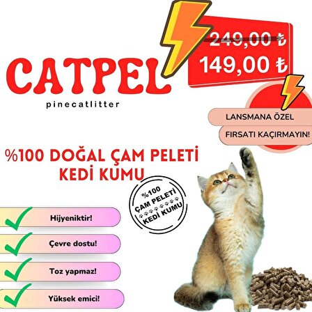 Catpel Kedi Kumu %100 Çam Peleti (10 Lt/ 5 Kg)