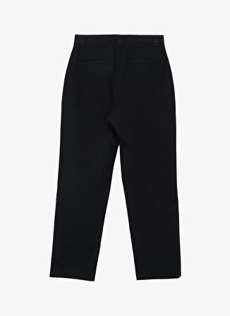 Brooks Brothers Normal Bel Duble Paça Regular Fit Lacivert Kadın Denim Pantolon Dikme Logo Detaylı Basic Pantolon