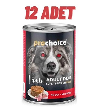 ProChoice Adult Dog Kuzulu Pate Köpek Konservesi 12x400 gr