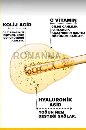 Ronanna Leke Karşıtı Cilt Aydınlatıcı Ve Yenileyici Gözenek Sıkılaştırıcı C Vitamini Serum-30ml