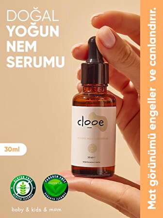Clooe Doğal Yoğun Nem Serumu (30ml) - Gliserin, Hyaluronik Asit + C Vitamini