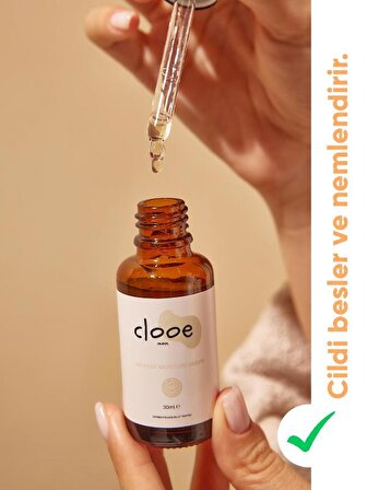 Clooe Doğal Yoğun Nem Serumu (30ml) - Gliserin, Hyaluronik Asit + C Vitamini