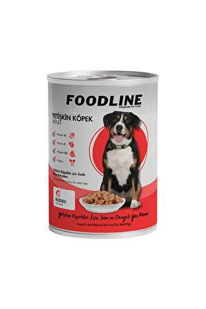 Foodline Kuzu Etli Yetişkin Köpek Konservesi 400 Gr x 24 Adet