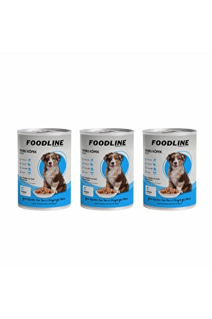 Foodline Kuzu Etli Yavru Köpek Konservesi 400 Gr x 3 Adet