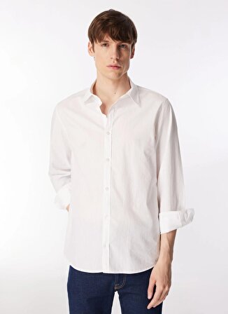 Lee Regular Fit Beyaz Erkek Gömlek L241286100 Uzun Kollu Gömlek