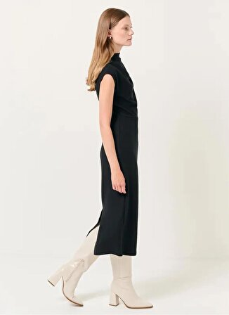 Wrangler Kare Yaka Siyah Standart Kadın Elbise W241610001-Kolsuz Elbise