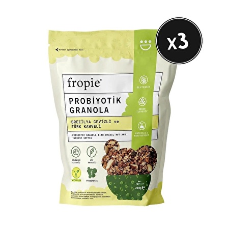 Probiyotik Granola - Brezilya Cevizi & Kahve 200 gr x 3 Adet