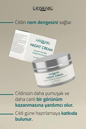Licorael Dubai Night Cream Cilt Yenileyici Gece Bakım Kremi 50ml