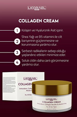 Licorael Dubai Collagen Cream Kırışıklık Karşıtı Günlük Bakım Kremi 50ml