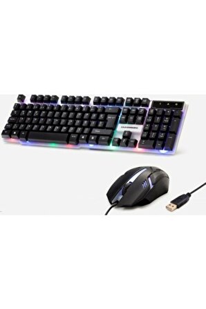 Ledli Oyuncu Q Klavye Ve Mouse Set H837q