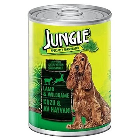 Jungle Kuzu Etli Ve Av Hayvanlı Yetişkin Köpek Konservesi 415 Gr