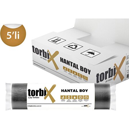 Torbix Hantal Boy Çöp Torbası 100X150 cm 5 Rulo