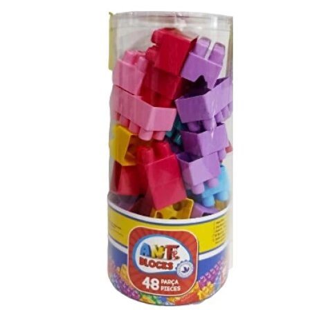 Asya Oyuncak Ant Blocks 48 Parça Pastel Renk ANT048-P