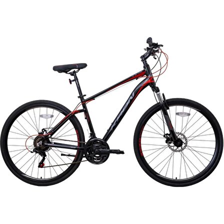 Kron TX75 28 Jant 21 Vites 51 Cm Hidrolik Disk Fren Trekking Bisikleti- Siyah-Füme-Kırmızı