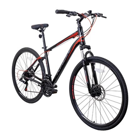 Kron TX75 28 Jant 21 Vites 51 Cm Hidrolik Disk Fren Trekking Bisikleti- Siyah-Füme-Kırmızı