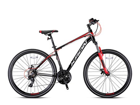 Kron TX100  28 Jant  21 Vites 51 Cm V-Fren Trekking Bisikleti- Siyah-Gri-Kırmızı