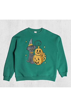 Unisex Cat Halloween Sweatshirt