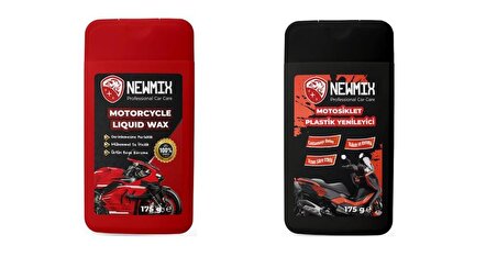 Newmix Motosiklet Lıquıd Wax+Plastik Yenileme 2’li Set