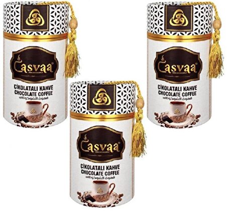 Casvaa Coffee 250 gr 3'lü Çikolatalı Türk Kahvesi