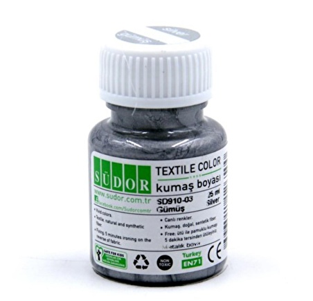 Südor Kumaş Boyası 25Ml Gümüş - 2 adet