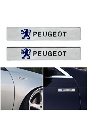 Peugeot Sticker Metal Arma 2'li (6 X 1 Cm)