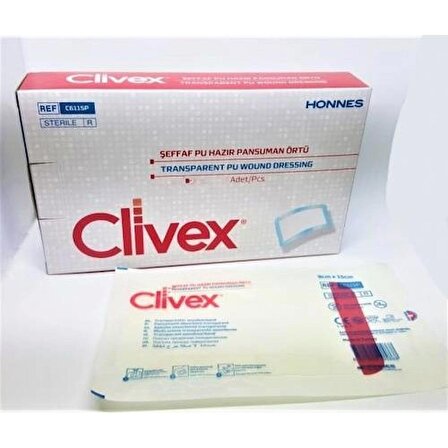 Clivex Steril Hazır Pansuman Örtü Pad 9x30 cm - 25 Adet