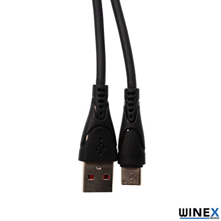 Global CA30 USBA to Type-C Hızlı Data ve Şarj Kablosu 2.4A Siyah WNE0043