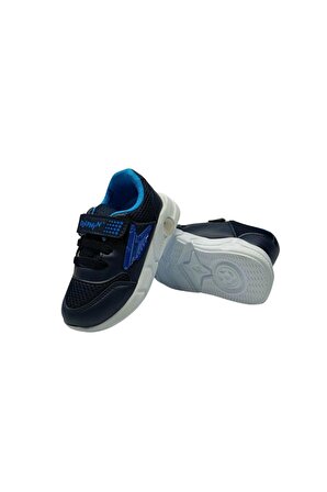 Işıklı, Anatomik Tabanlı Lacivert-Mavi Çocuk Spor Ayakkabısı