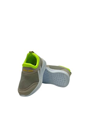 Bağcıksız, Anatomik Taban Gri- Fosforlu yeşil Erkek Çocuk Ayakkabısı