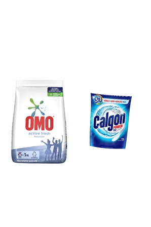 Active Fresh Beyazlar 3 Kg. + Calgon Kireç Önleyici 500 Gr.Set