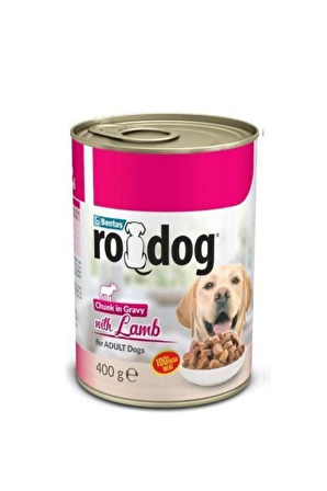 Ro-dog Kuzu Etli Yetişkin Parça Etli Köpek Konservesi 400 Gr x 6 adet