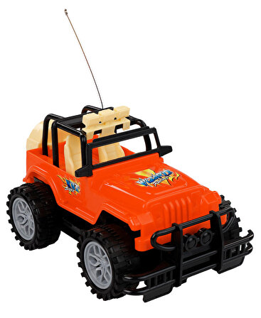 Turuncu Renk Uzaktan Kumandalı Jeep Safari 2 Fonksiyonlu Oyuncak Araba 18x10 cm