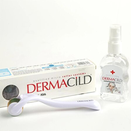 Dermacild 540 İğne Titanyum Dermaroller 0,50MM + Temizleme Spreyi