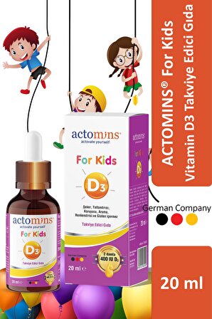 ACTOMINS® For Kids Vitamin D3 Takviye Edici Gıda 20 ml