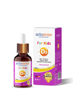 ACTOMINS® For Kids Vitamin D3 Takviye Edici Gıda 20 ml