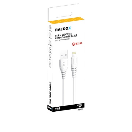 Raedox Usb To Lightning 10W 2.4A Hızlı Kablo