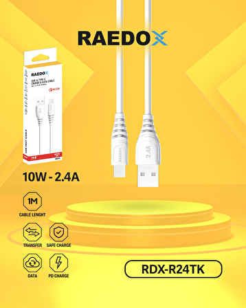 Raedox Usb To Type-C 10W 2.4A Hızlı Kablo