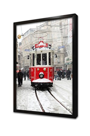 İstanbul Tramvay Çerçeveli Cam Tablo
