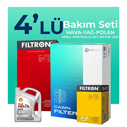 Filtron AMAROK 3.0 TDI Shell Motor Yağlı Bakım Seti (2016-2021) 4 LU
