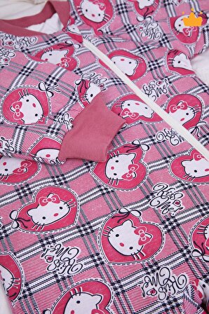 Begisa Elyaf Dolgulu 2.5 Tog Gül Kurusu Hello Kitty Desen Çocuk Uyku Tulumu