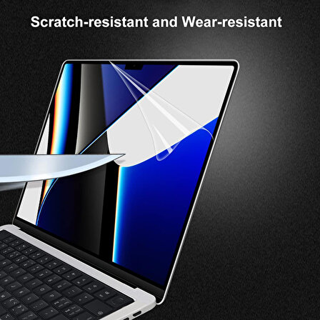 NovStrap Apple MacBook Pro 2021 M1 çip 16.2 inc A2485 ile Uyumlu Ekran Koruyucu Parlak Nano Film