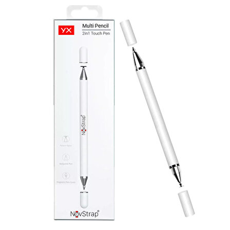 NovStrap iPad 7 / 8 / 9. Nesil 10.2 İnc Uyumlu Dokunmatik Kalem Pencil Stylus Çizim ve Tasarım Kalem