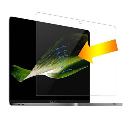 NovStrap Apple Macbook Pro 13 inç A1706-A1708-A1989-A2159 Uyumlu Ekran Koruyucu Nano Film (2 Adet)