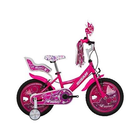 Bisan Rose Kız Çocuk Bisikleti 26CM V 16 Jant Metalik Pembe
