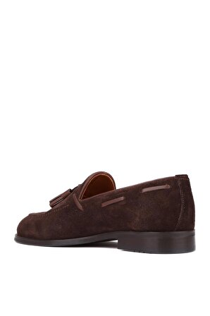 Shoetyle - Kahverengi Süet Deri Püsküllü Erkek Klasik Ayakkabı 250-7951