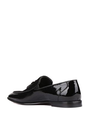Shoetyle - Siyah Rugan Deri Püsküllü Erkek Klasik Ayakkabı 250-7610