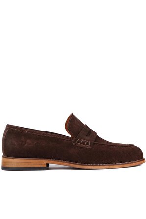 Shoetyle - Kahverengi Süet Deri Erkek Klasik Ayakkabı 250-2370