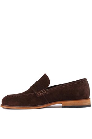 Shoetyle - Kahverengi Süet Deri Erkek Klasik Ayakkabı 250-2370